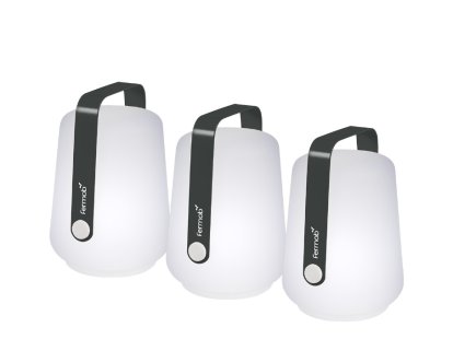 Balad Mini Portable Lamp Set of 3, Anthracite