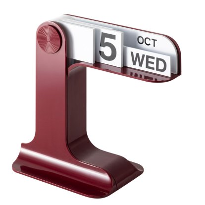 Timor Desk Calendar, Ruby red