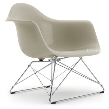 Eames Plastic Armchair LAR, Pebble, Without upholstery, Chrome-plated