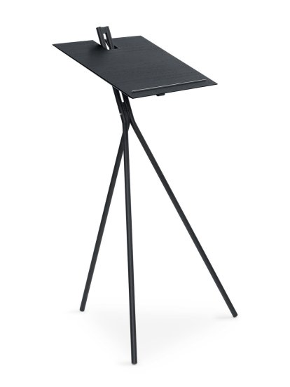 Notos Standing desk, Black stained ash / black RAL 9005