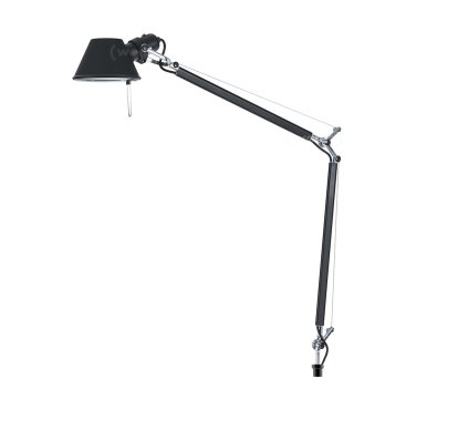Tolomeo Table Lamp, Black, With USM mounting base for USM Haller adaptation point, Halogen bulb
