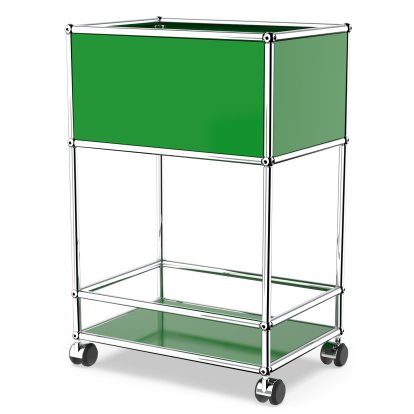 USM Haller Bar Sideboard Type 2, USM green, Hard castors for carpets