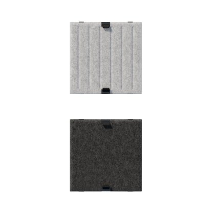 USM Soft Panel Duo for USM Haller Shelves, 35 cm x 35 cm, Grey / Dark grey