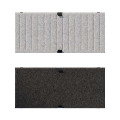 USM Soft Panel Duo for USM Haller Shelves, 75 cm x 35 cm, Grey / Dark grey