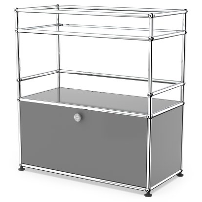 USM Haller Bar Sideboard Type 1, Mid grey RAL 7005
