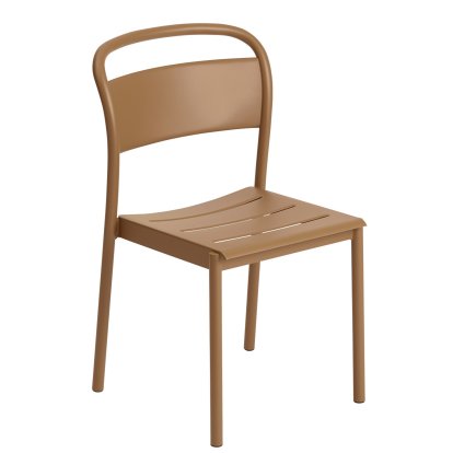 Linear Steel Sidechair, Burnt orange