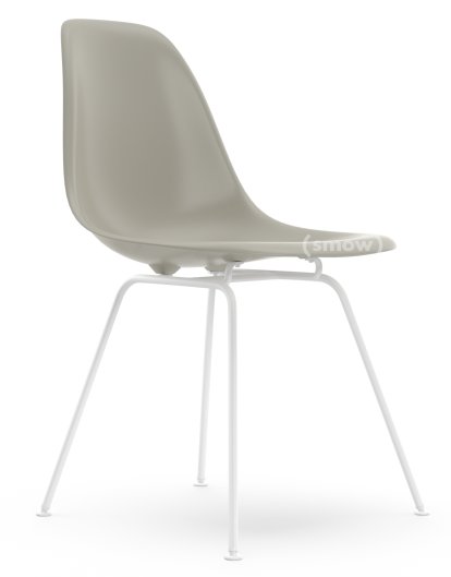 Eames Plastic Side Chair DSX, Pebble, Without upholstery, Without upholstery, Standard version - 43 cm, Coated white