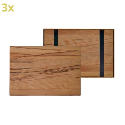Wooden Overlay (Set of 3) for USM Haller Shelves, Size XL, 50 cm x 35 cm, Heartwood beech