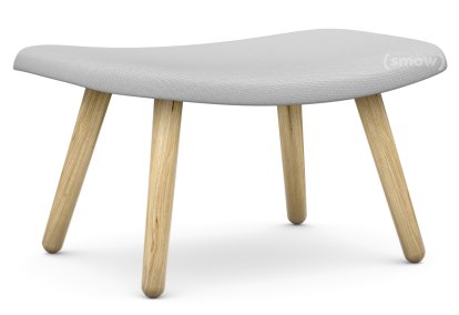 About A Lounge Ottoman AAL 03, Steelcut Trio 133 - light grey, Lacquered oak