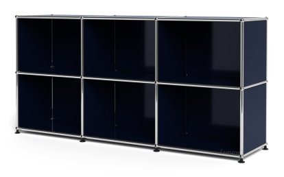 USM Haller Sideboard 50, Customizable, Steel blue RAL 5011, Open, Open