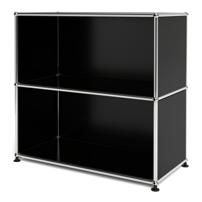 USM Haller Sideboard M, Customizable, Graphite black RAL 9011, Open, Open