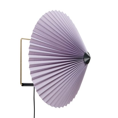 Matin Wall Lamp, Ø 380 mm, Lavender, Brass polished