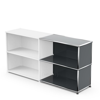 USM Haller Extension Kit Horizontal 2, Anthracite RAL 7016, 35 cm