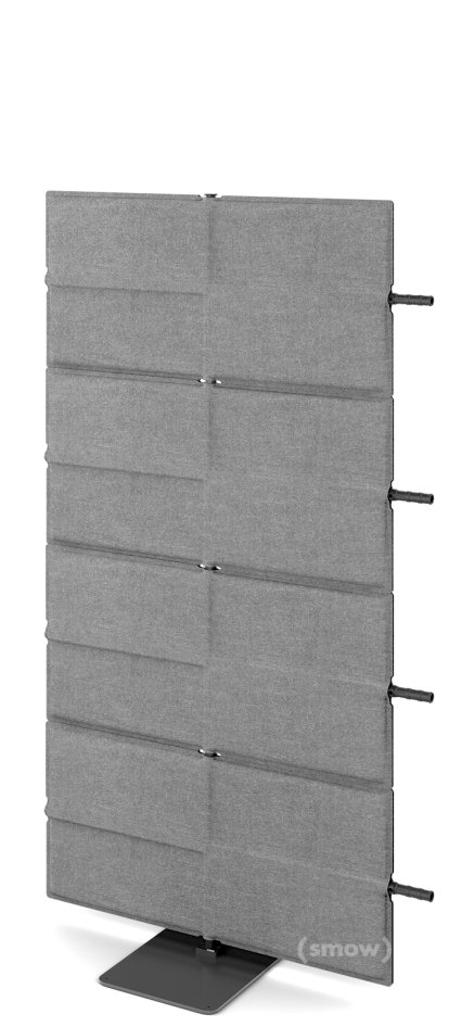 USM Privacy Panels Acoustic Wall Extension, With panel connector (for straight walls), 1,44 m (4 elements), Anthracite