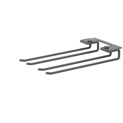 String System Hanger Rack (Set of 2), W 13,5 x H 3 x D 20 cm, Dark grey