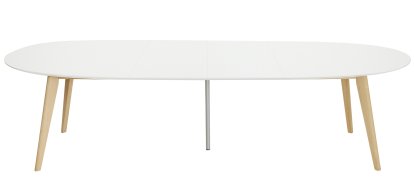 DK10 Wood Extending Table, With two extension plates (L 290 cm)