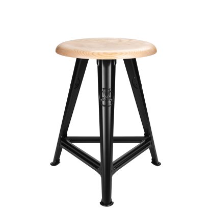 Rowac Stool – Model 1 / 50 cm, Ash, matt black