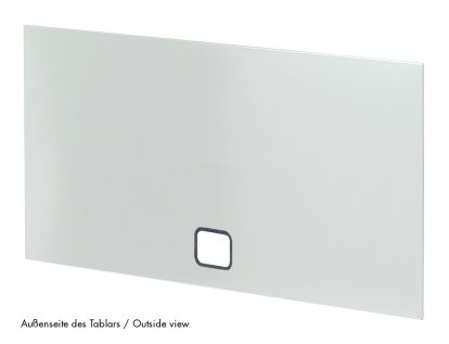 USM Haller Panel With Cable Cut-Out, 50 x 35 cm, Light grey RAL 7035, Bottom centre