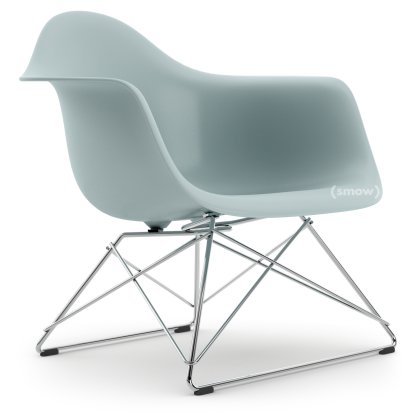 Eames Plastic Armchair LAR, Ice grey, Without upholstery, Chrome-plated