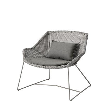 Breeze Lounge Chair Lowback, Taupe, Natté - Taupe