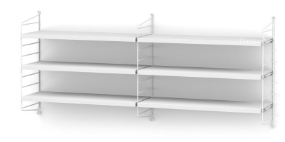 String System Shelf M, 20 cm, White, White lacquered