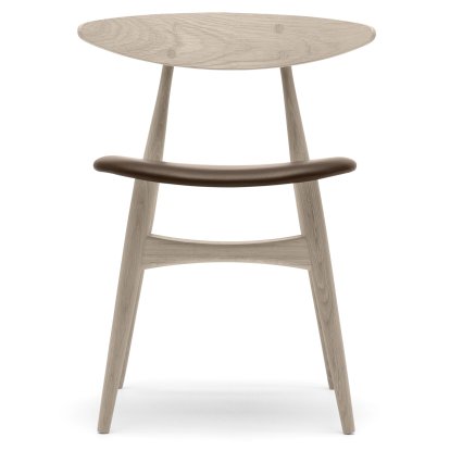 CH33P Chair, Soaped oak, Leather brown