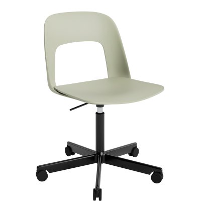 Layout 141 Swivel Chair, Pastel green, Black powder coated aluminium