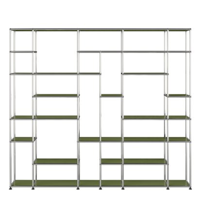 USM Haller Living Room Shelf XXL, Olive green RAL 6003