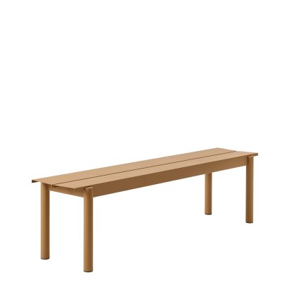 Linear Steel Bench , L 170 x W 39 cm, Burnt orange