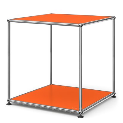 USM Haller High Side Table 50, Both panels metal, Pure orange RAL 2004