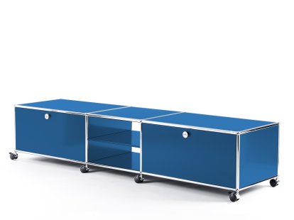 USM Haller TV-Lowboard XL on Castors, Gentian blue RAL 5010