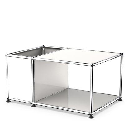 USM Haller Side Table with Storage, Pure white RAL 9010, 50 cm
