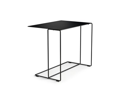 Oki Side Table, H 46 x W 56 x D 38 cm, Matt black powder-coated, Matt black powder-coated