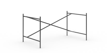 Eiermann 2 Table Frame, Black, Vertical,  offset, 135 x 78 cm, Without extension (height 66 cm)