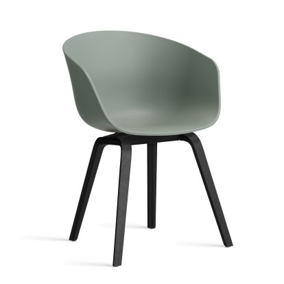 About A Chair AAC 22 Armchair, Fall green 2.0, Black lacquered oak