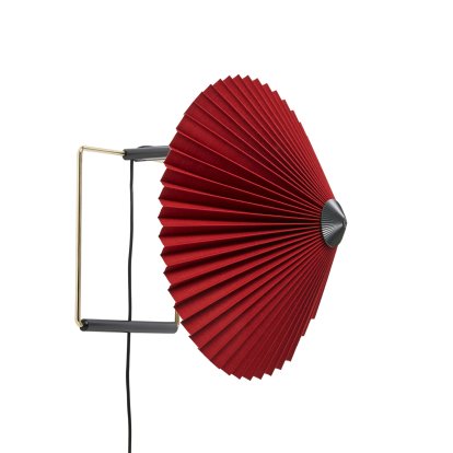Matin Wall Lamp, Ø 300 mm, Oxide red, Brass polished