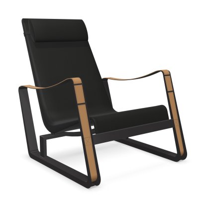 Cité Armchair, Base deep black/Leather nero