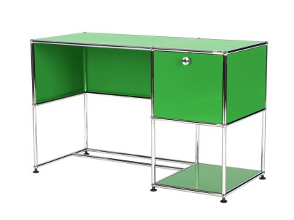 USM Haller Home Office Desk, USM green, Without cable entry hole