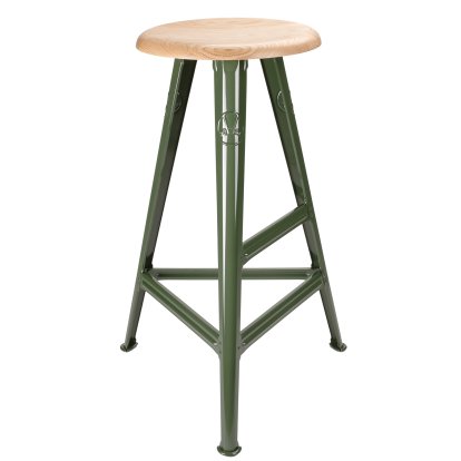 Rowac Stool – Model 1 / 75 cm, Ash, Mountain green