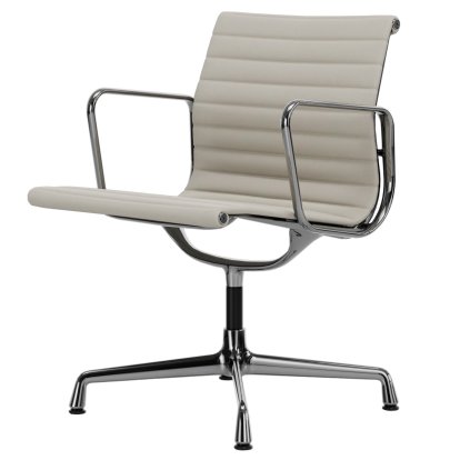 Aluminium Group EA 107 / EA 108, EA 108 - swivelling, Chrome-plated, Leather (Standard), Snow