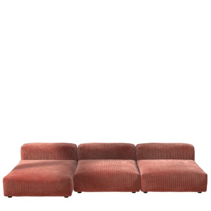 Vetsak Sofa Set 4, Cord velours - Brick, Without cushion