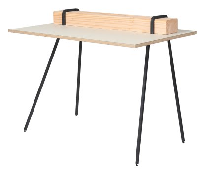 Kurt Secretaire, Light beige linoleum, Untreated douglas fir 