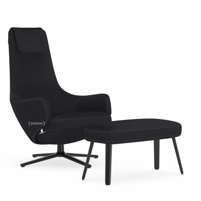 Repos, Chair Repos & Panchina, Fabric Cosy 2 Merino black, 40 cm, Basic dark