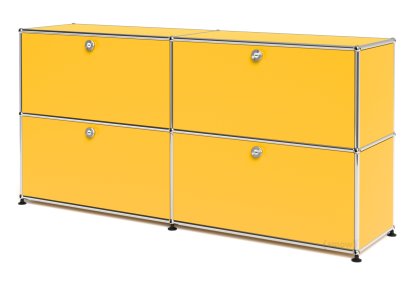 USM Haller Sideboard L, Customizable, Golden yellow RAL 1004, With 2 drop-down doors, With 2 drop-down doors