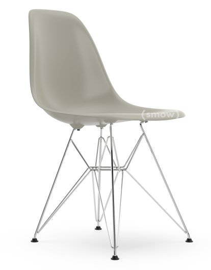Eames Plastic Side Chair DSR, Pebble, Without upholstery, Without upholstery, Standard version - 43 cm, Chrome-plated