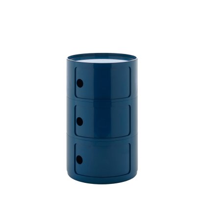 Componibili Container Big, 3 Compartments, Blue, Without castors