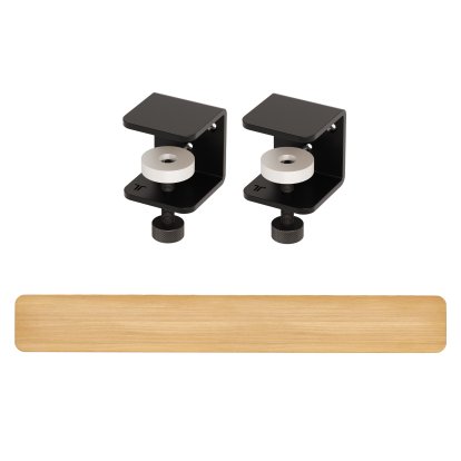 Tiptoe Wall Shelf, Solid Oak, Wall shelf 150 cm, Graphite black