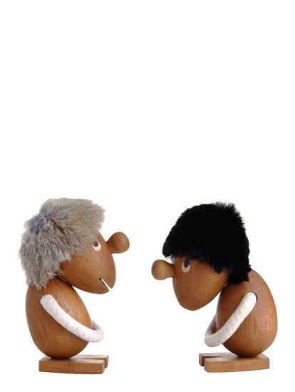 Optimist & Pessimist Wooden Figure