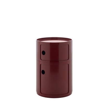 Componibili Container Big, 2 Compartments, Burgundy, Without castors