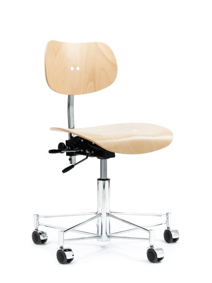 SBG 197 R Swivel Chair, Without upholstery, Natural beech, Natural, Without armrests